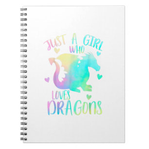 Cuaderno Sólo Un Chica Que Ama Los Dragones Cute Dragón Tem