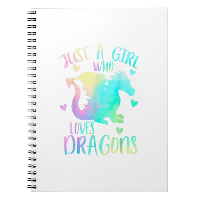 Cuaderno Sólo Un Chica Que Ama Los Dragones Cute Dragón Tem (Frente)