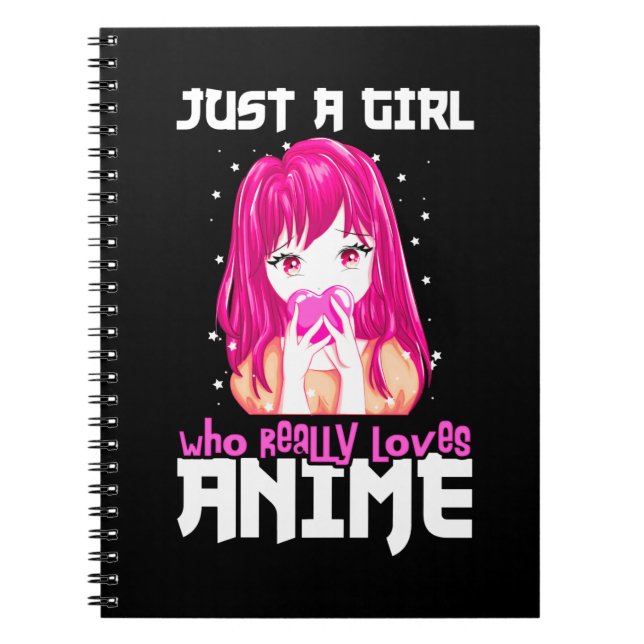 Cuaderno Sólo Un Chica Que De Verdad Ama A Anime (Frente)
