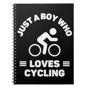 Cuaderno Sólo un chico al que le encanta ir en bicicleta.