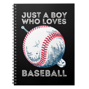 Cuaderno Solo un chico que ama la pelota de béisbol de los 