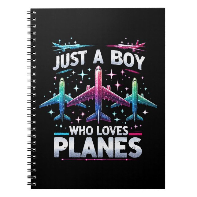 Cuaderno Solo un chico que ama los aviones (Frente)