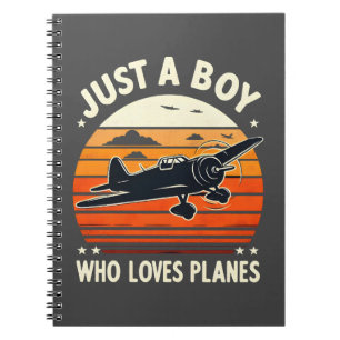 Cuaderno Solo un chico que ama los aviones Amante de los av