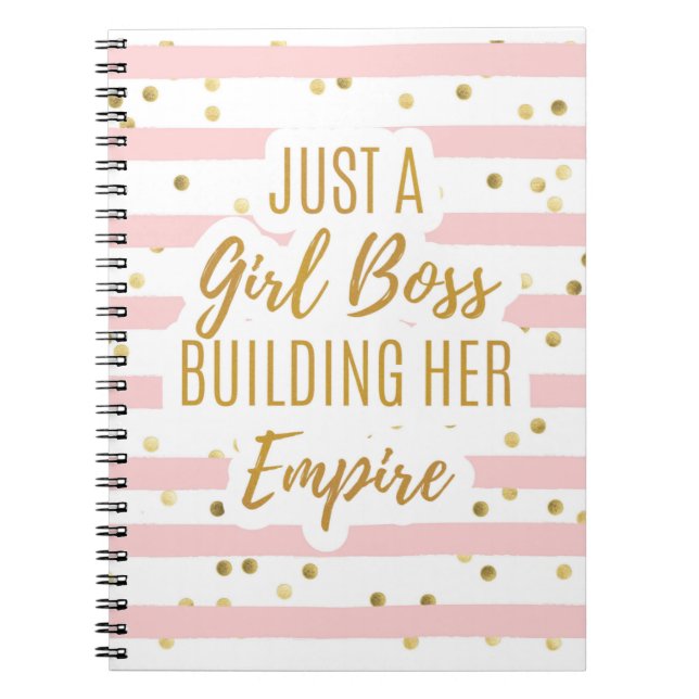 Cuaderno Sólo un jefe Chica construyendo su imperio moderno (Frente)