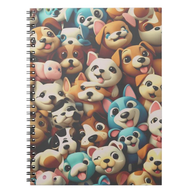 Cuaderno Solo un montón de cachorros felices (Frente)