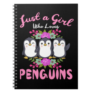 Cuaderno Sólo una Chica que ama a los pingüinos regalan p