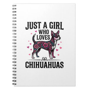 Cuaderno Solo Una Chica Que Ama Chihuahuas Diseño Vintage D