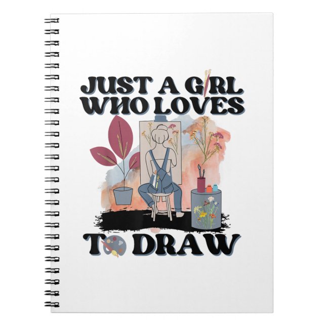 Cuaderno Sólo una chica que ama dibujar (Frente)