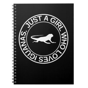 Cuaderno Sólo Una Chica Que Ama El Regalo De Las Iguanas Pa