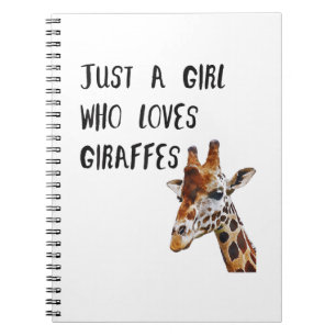 Cuaderno Solo una chica que ama las jirafas Animal lindo Ji