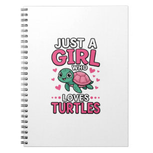 Cuaderno Solo una chica que ama las tortugas Cute Turtle Ve