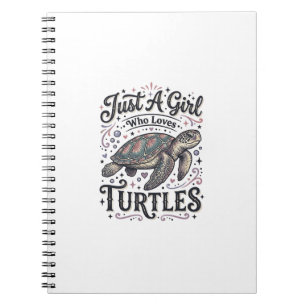 Cuaderno Solo Una Chica Que Ama Las Tortugas Diseño De Cami