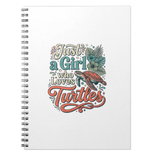 Cuaderno Solo una chica que ama las tortugas Diseño de cami