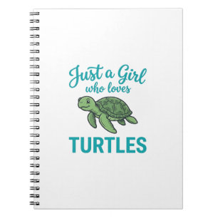 Cuaderno Solo una chica que ama las tortugas grabado vintag