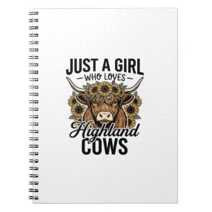 Cuaderno Solo Una Chica Que Ama Las Vacas De Las Tierras Al