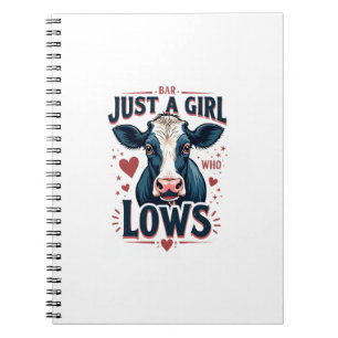 Cuaderno Solo Una Chica Que Ama Las Vacas Vintage Amante De