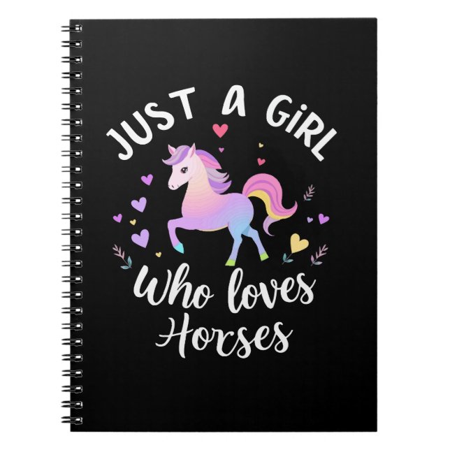 Cuaderno Solo una chica que ama los caballos (Frente)