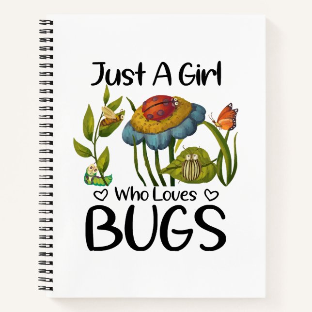 Cuaderno Solo una chica que ama los insectos (Anverso)