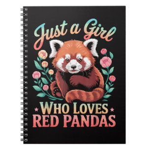 Cuaderno Sólo Una Chica Que Ama Los Pandas Rojos