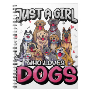 Cuaderno Solo Una Chica Que Ama Los Perros Divertido Amante