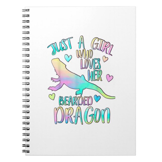 Cuaderno Sólo Una Chica Que Ama Sus Dragones Con Cabeza L (Frente)