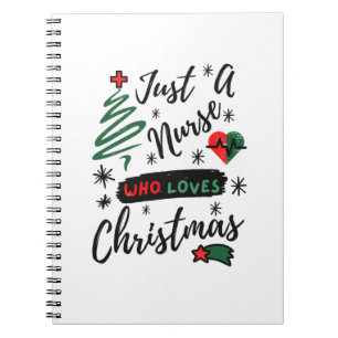 Cuaderno Sólo una enfermera que ama a los navidades-enferme