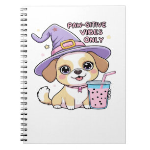 Cuaderno Sólo Vibraciones Paw-sitivas � Perro Adorable Con
