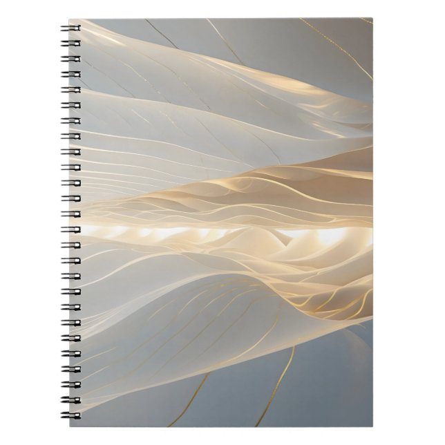 Cuaderno Solstice Echo – Golden Wave Minimalist Journal Not (Frente)