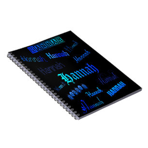 Cuaderno Sombras de azul sobre negro - Hannah