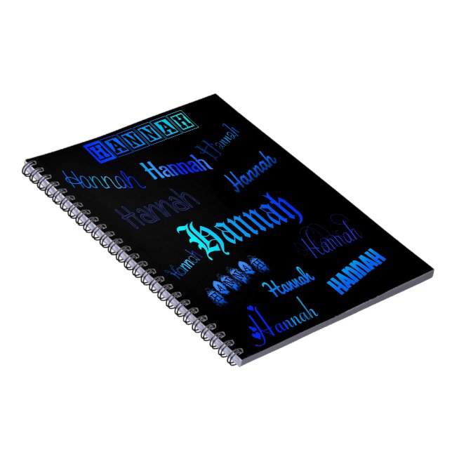 Cuaderno Sombras de azul sobre negro - Hannah (Lado Derecho)