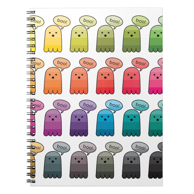 Cuaderno Sombras de Boo Ghost Halloween (Frente)