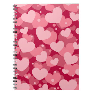 CUADERNO SOMBRAS DE COLOR DE AGUA ROJA AMOR DE LOS CORAZONE