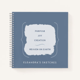 Cuaderno Sombras de los dibujos animados azules de la cita