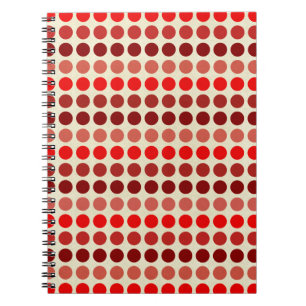 Cuaderno Sombras de puntos rojos de polka por Shirley Taylo