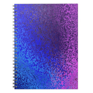 Cuaderno Sombras del ligador espiral azul y púrpura