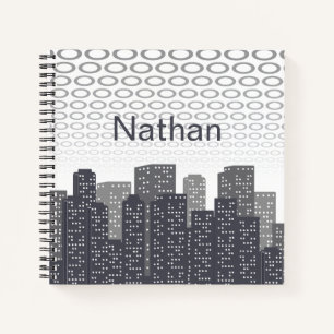 Cuaderno Sombras personalizadas de paisaje urbano de ciudad