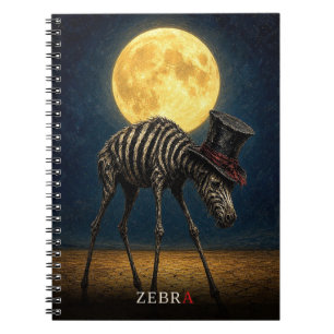 Cuaderno Sombrero alto gótico Zebra Gótico Surrealista