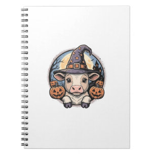 Cuaderno Sombrero de bruja de ternera de Halloween lindo gr