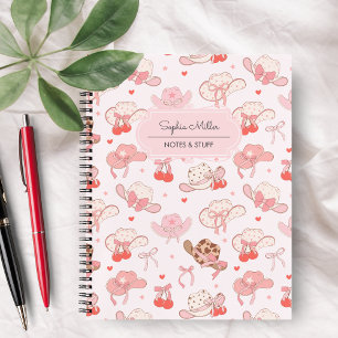 Cuaderno Sombrero de vaquera coqueta lindo con lazo de cere