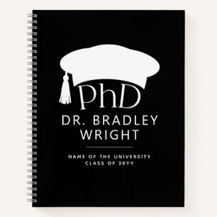 Cuaderno Sombrero doctoral de doctorado personalizado Gradu