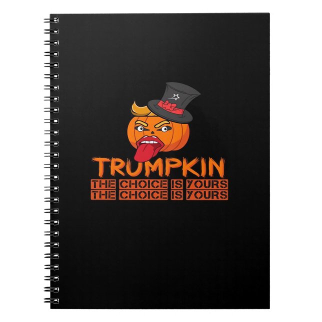 Cuaderno Sombrero superior y lengua de Trumpkin Halloween f (Frente)