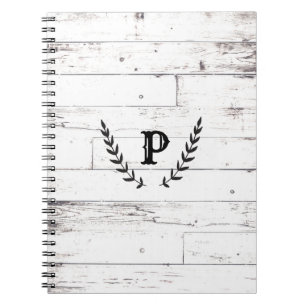Cuaderno Sombrilla Rusa de Madera Blanca Chic Laurel Countr