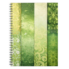 CUADERNO SOMBRILLAS ORNADAS DE TEMA CELÁTICO VERDE IRLANDÉS