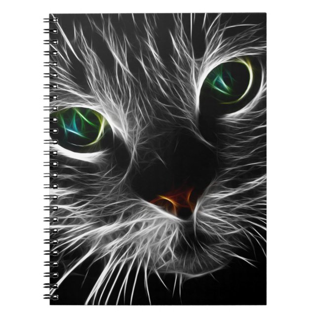 Cuaderno Sombrío gato felino Soul Spirit Animal (Frente)