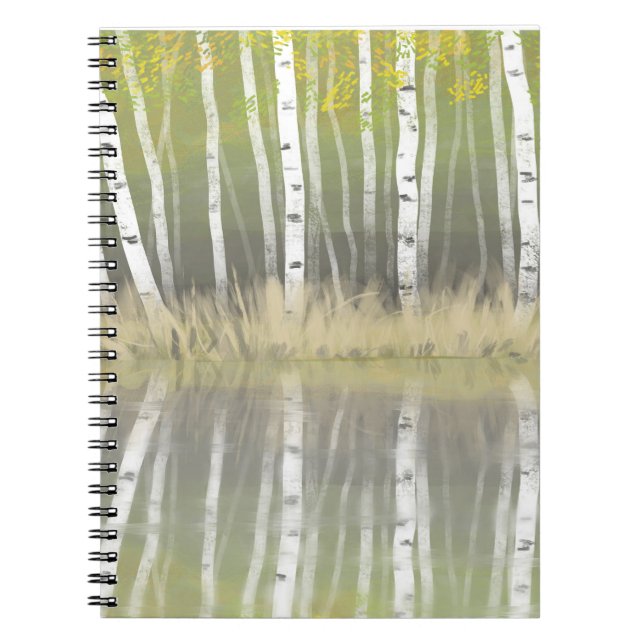 Cuaderno "Sombros De Plata" Plata Birch Reflexiones Moderna (Frente)