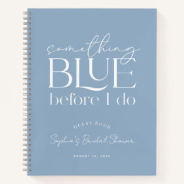 Cuaderno Something Blue Bridal Shower Guest Book