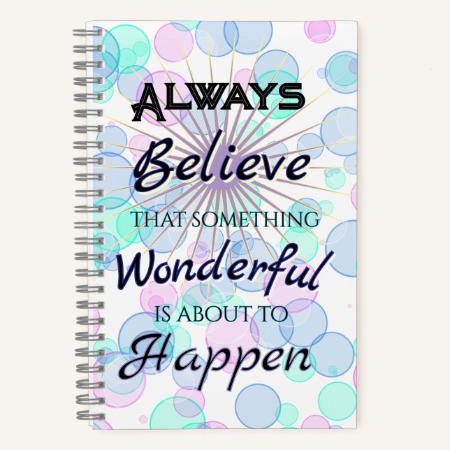 Cuaderno Something Wonderful Spiral Notebook Journal  (Anverso)