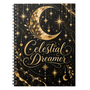 Cuaderno Soñador Celestial Luna y Estrellas
