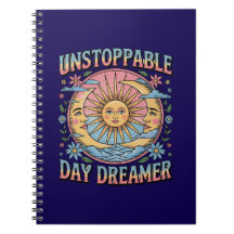 Soñador imparable diseño retro Sol Luna 