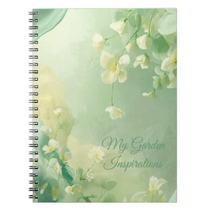 Cuaderno soñador Suave Salvia y Verde Menta Floral